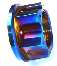 KTM 1190 RC8 RC8 R 2011-2016 Écrou Flangé D'Axe Arrière En Titane Brûlé Bleu