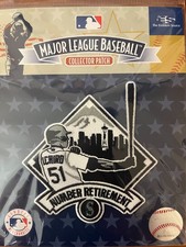 2025 ICHIRO SUZUKI NUMBER RETIRED JERSEY PATCH SEATTLE MARINERS MLB HALL OF FAME