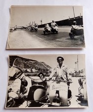 VESPA CLUB IN ISRAEL RARE 2 PRESS PHOTOS BY ISAAC BEREN 1950'S