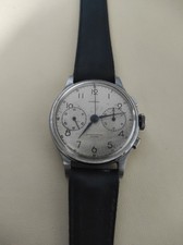 Montre Vintage Chronographe Suisse Mécanique Auréole Acier