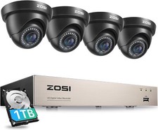 ZOSI 1080P H.265+ Caméra de Surveillance 8CH 2MP DVR 1To Alerte Instantanée IR