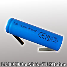 Icr 14500 3,7V 800mAh Avec Accu LI-ION Rechargeable Batterie de Rechange