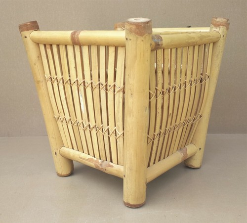 Cache pot fleurs bambou - cache,