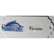 Plaque de porte émaillée