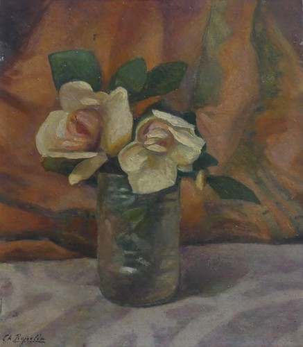 Tableau ancien fleurs - ancien, roses