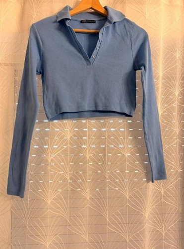 Top zara bleu - top,
