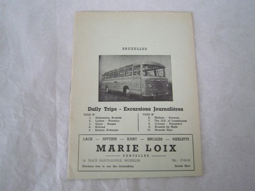 Depliant 1958 bruxelles - depliant,