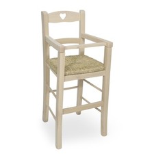 Chaise Haute En Bois Brut À