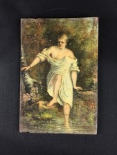 Huile sur panneau acajou très ancienne