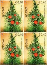 Kosovo Stamps 2020. Flora: Tisi - Taxus baccata L. Block of 4 MNH