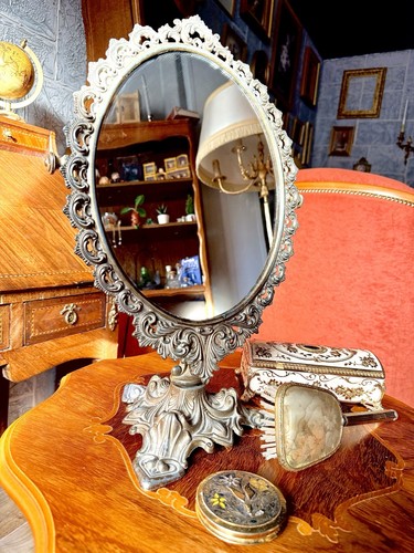 Miroir table ancien louis - table,