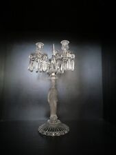 Baccarat Women's Sandblasted Crystal Girandole Candle Holder Candelabra Tassel