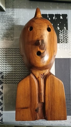 Buste tintin bois - buste, 30cm