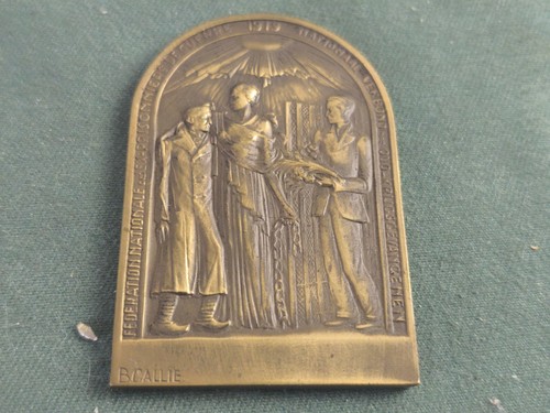 Plaque bronze souvenir - plaque,