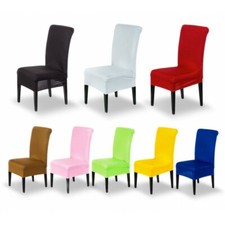 4 Housses élegantes chaises tissu élastique cuisine salon 4350                  