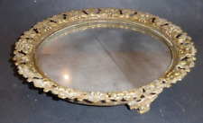 Antique Brass CENTER PLATE circa 1900 Nice Round Top MIRROR TOP