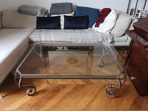 Table basse verre - basse, en