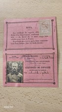 Ancien permis de conduire 1916 – Certificat de capacité automobile à