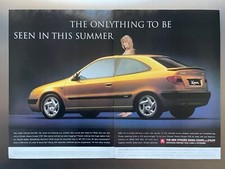 Original Citroen Xsara VTS Coupe Advert with Claudia Schiffer. Magazine Advert