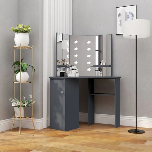 Coiffeuse angle avec led - coiffeuse,