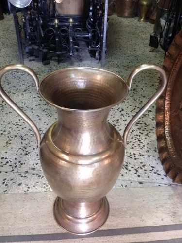 Umbrella holder amphora - amphora, brown