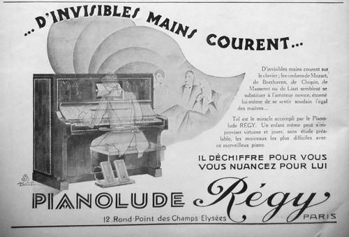 Publicité 1927 pianolude - publicitÉ,