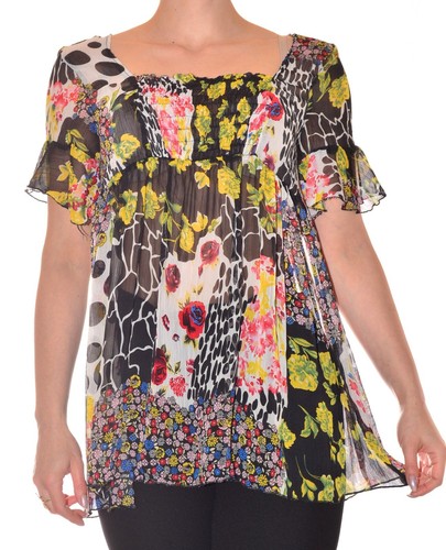 Longue blouse manches courtes - longue,