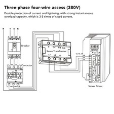 Transformateur Servo Triphasé 7 5 KW Convertisseur De Tension De Servomoteur éle