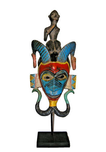 Masque africain gouro - africain,