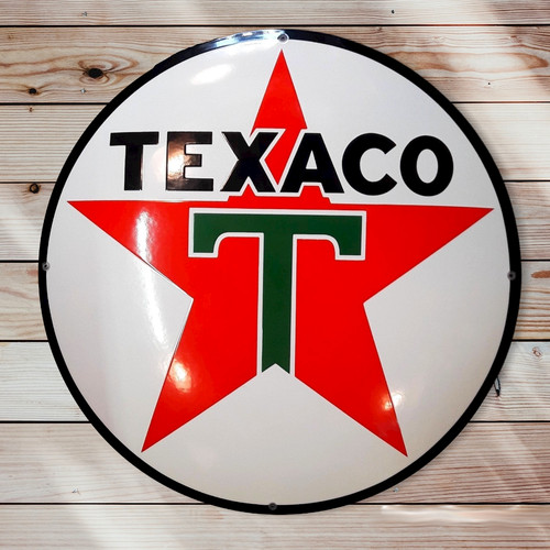 Plaque émaillée texaco - plaque,