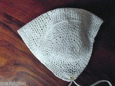 begin HEADDRESS cotton baby doll crochet white @baby cap
