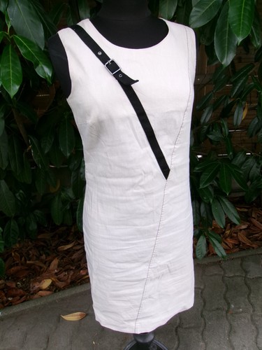 Robe lin beige stretch