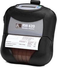 Zebra RW 420 RW420 R4D-0UBA000N-00 Thermal 4" Printer BLUETOOTH USB + BATTERY