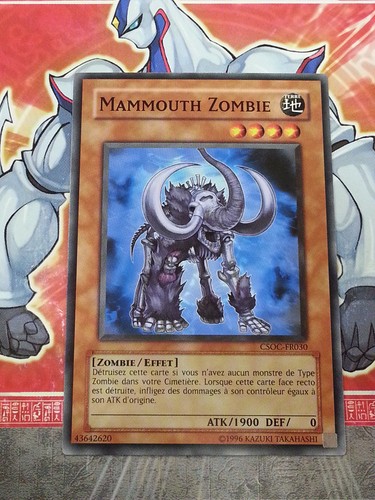 Carte mammouth zombie - yu, gi