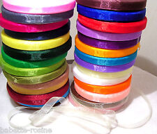 ROULEAU (au choix 5 ou 10 m) RUBAN VOILE ORGANZA ** 10 mm ** Scrapbooking Bijoux