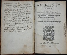 ARTIS NOTARIATUS LYON RARE EARLY EDITION LEGAL NOTARY RHETORIC FORM 1546