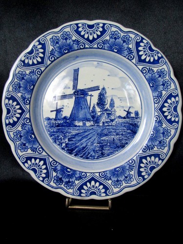 Assiette moulin hollande pays - moulin,