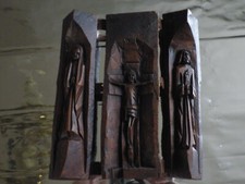 TRIPTYQUE RELIGIEUX EN BOIS