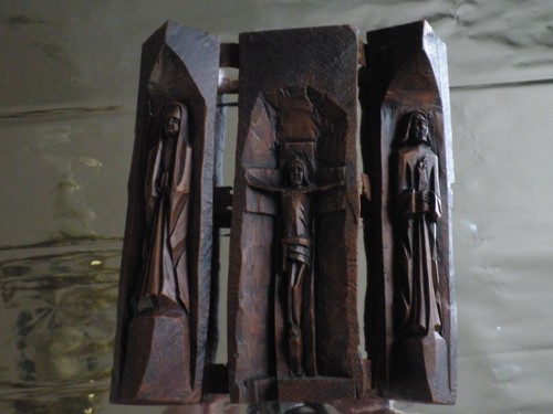 Triptyque religieux bois - en,