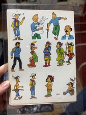 Vintage Lucky Luke & Tintin Sticker Sheet – Classic Comic Characters – Rare