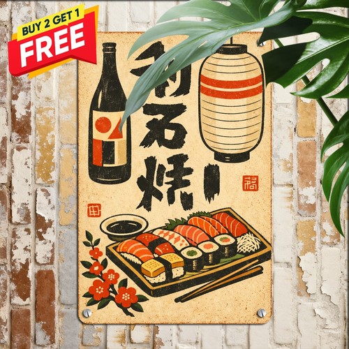 Retro japanese cuisine metal - japanese,