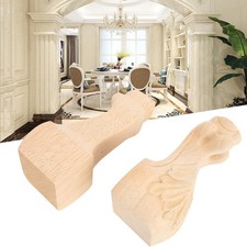 2PCS Wood Carved Furniture Leg