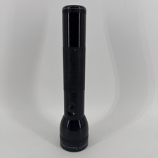 Vintage Mag-Lite Made in USA 1992-95 Black D Cell Battery Police Flashlight