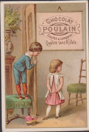 Chromo ancien chocolat poulain - chocolat,