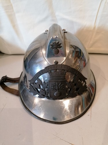 Ancien casque pompier sté - de, pompier,