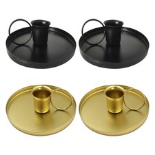  4 Pcs Porte Bougie Chauffe Plat Décoration De Terrasse Support Bougies Fer