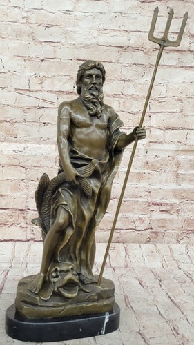 Poseidon bronze greek - bronze, sea