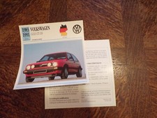 FICHE carte CARD voiture auto