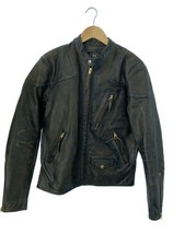 Rrl Leather Jacket Blouson/M/Cowhide/Blk/Plain/Slim Fit Moto Jacket// 2920