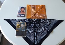 RARE JOKER BRAND SA LA BLACK BANDANA - UNKUT DIAMONDS RED +WHITE - DURAG COMBO